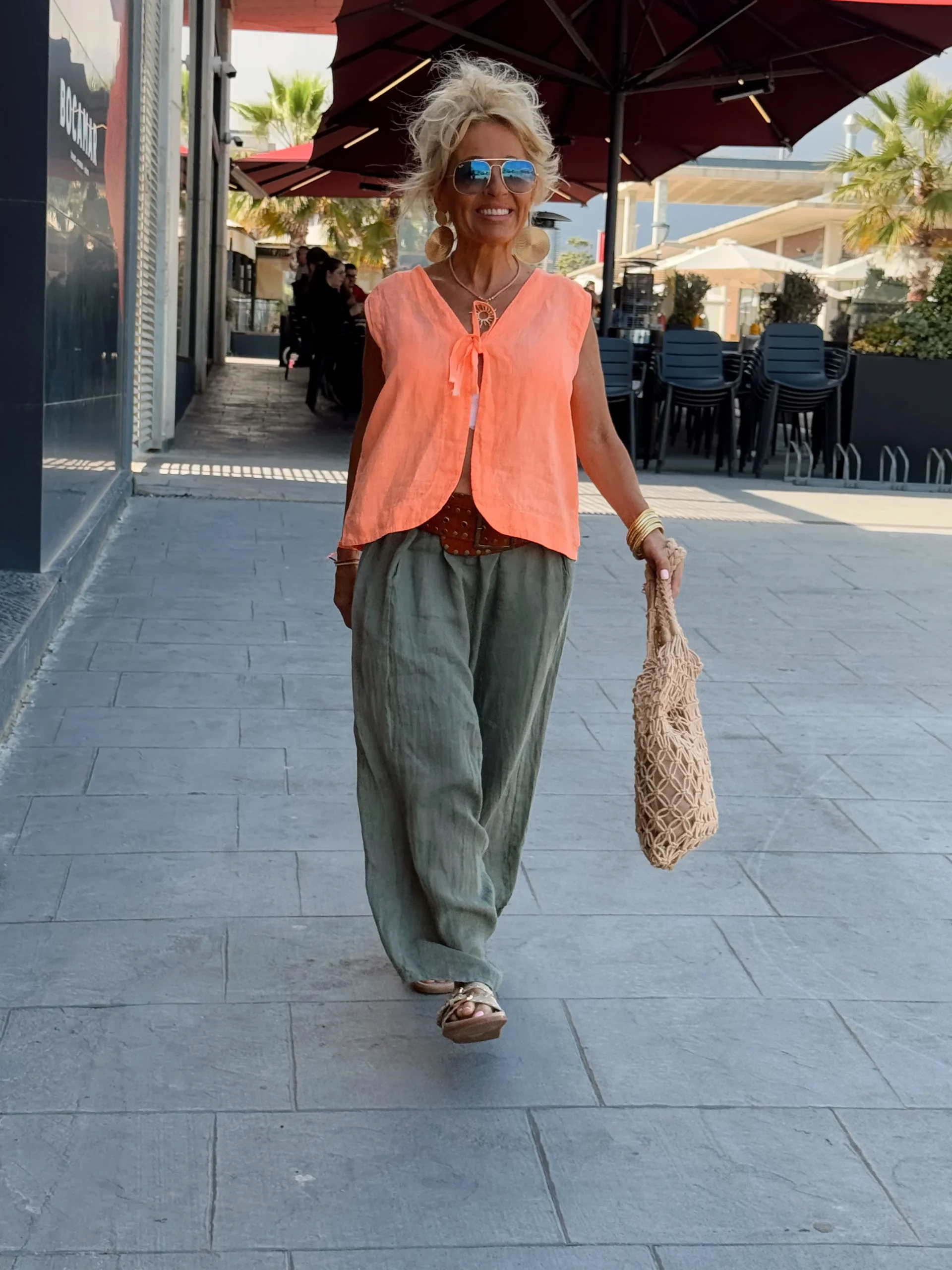 CHALECO CON LAZO JOYCE NARANJA - Imagen 6