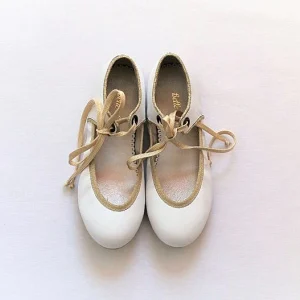 Bailarinas Doris ceremonia - napa beige - cinta oro