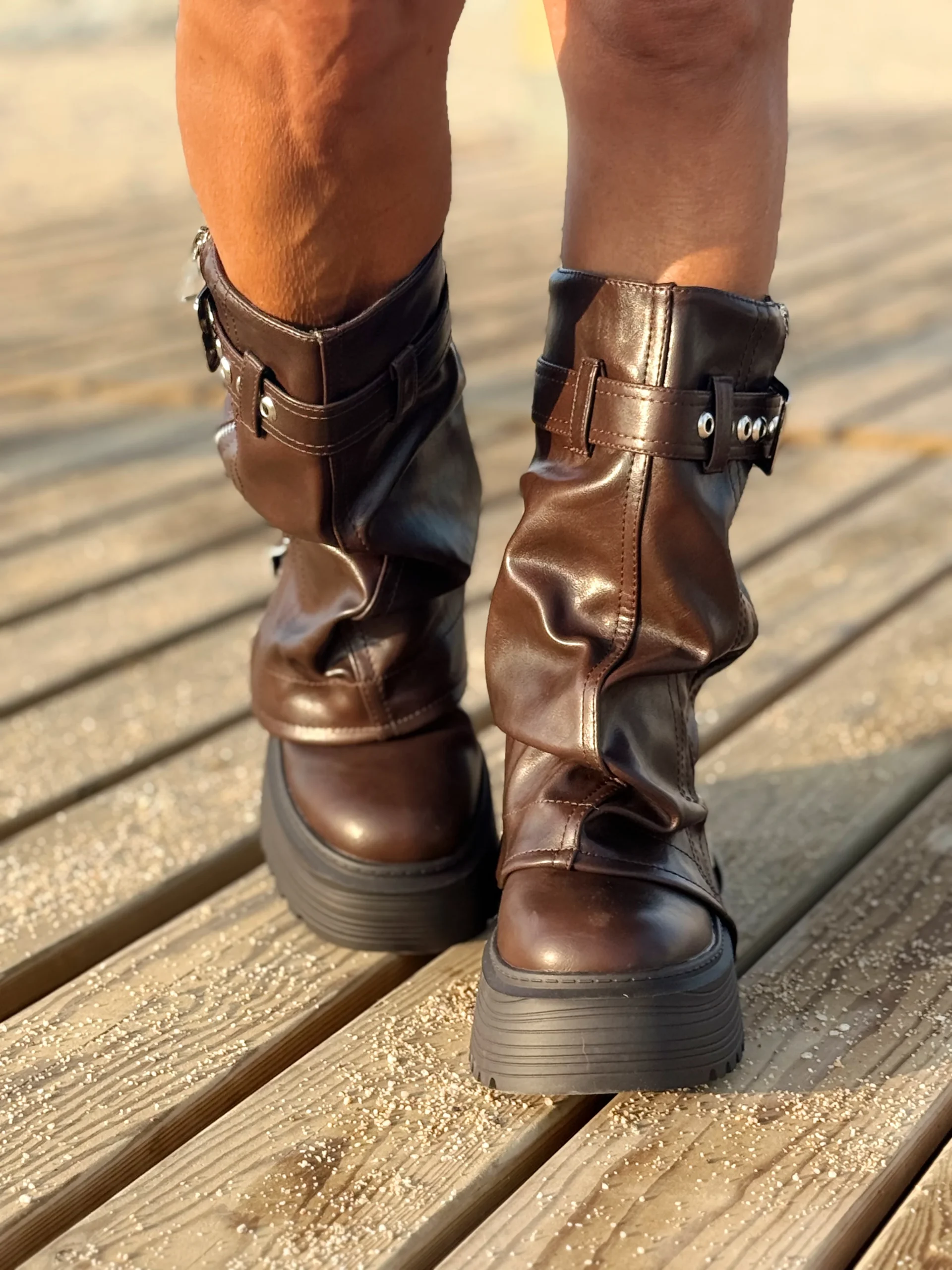 BOTAS MOTERO MARRON - Imagen 5