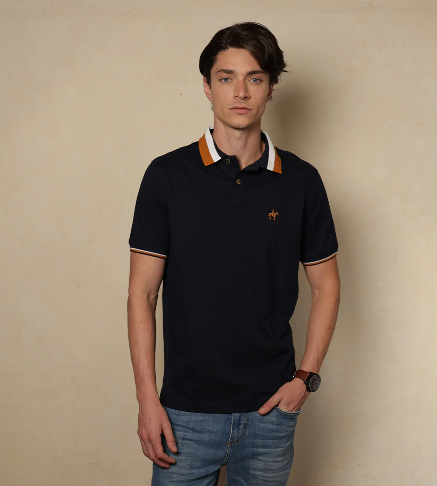 Polo Contraste Color Azul Navy Ref. 130110925 - Imagen 4