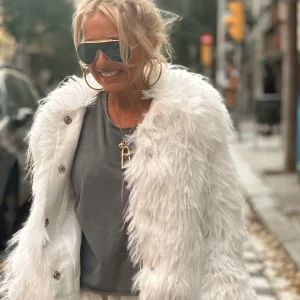 CHAQUETA PELO SINTÉTICO NOÉ BLANCO