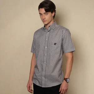 Camisa Cuadros M/C Color Negro Blanco ref. 103020925