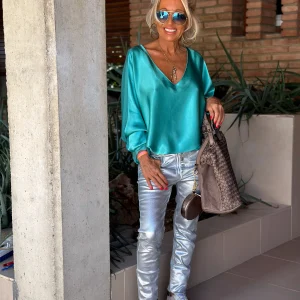 PANTALON GABY POLIPIEL PLATA