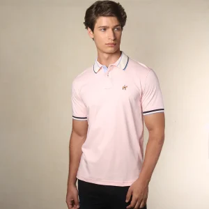 Polo Contraste Color Rosado Claro Ref. 130080925