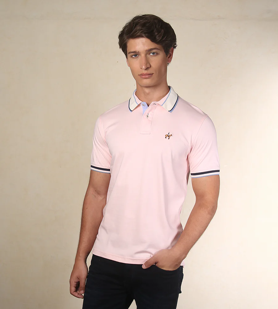 Polo Contraste Color Rosado Claro Ref. 130080925 - Imagen 3