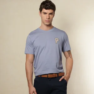 Camiseta Bordada Fondo Entero Color Acero Ref. 152030825