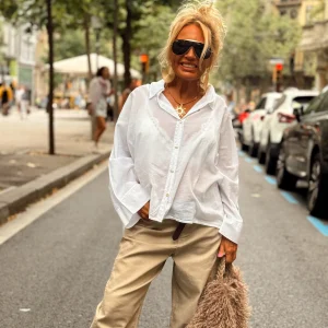 PANTALON CON CINTURÓN CAMILLE  MULTICOLOR