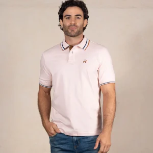 Polo Contraste Color Rosado Claro Ref. 130301225