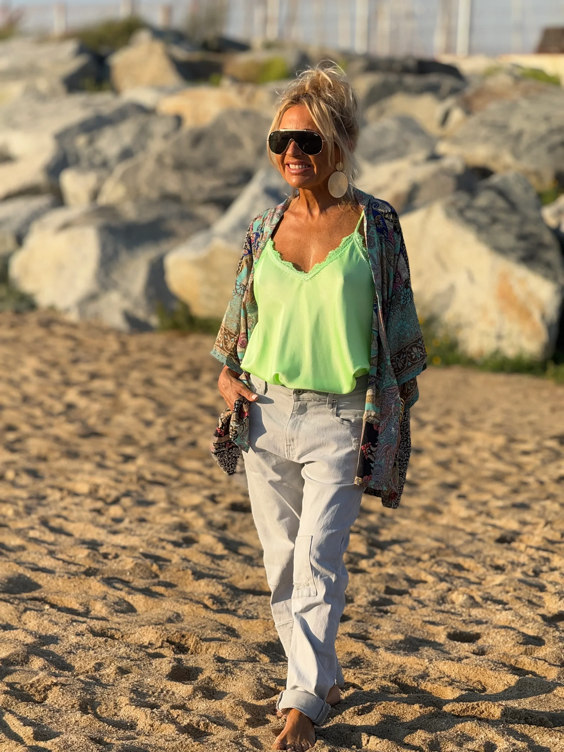 KIMONO CORTO ESTAMPADO MULTICOLOR - Imagen 7