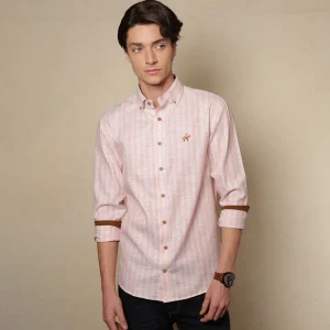 Camisa Rayas M/L Color Blanco Rosado Ref. 116011025