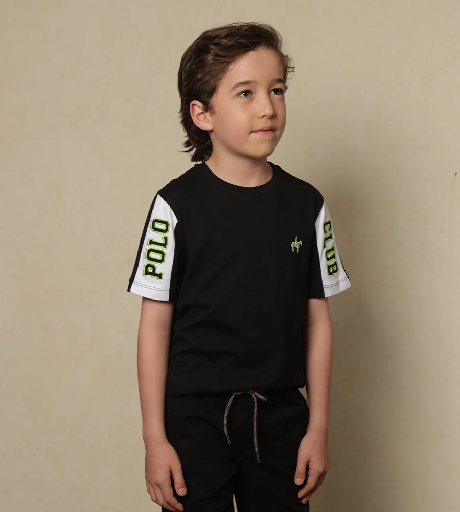 | Kids | Camiseta Bordada Bloques Color Negro Ref. 249020625 - Imagen 3