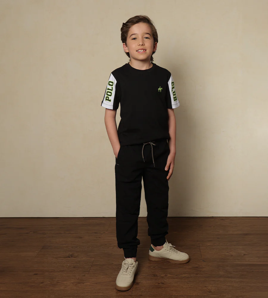 | Kids | Camiseta Bordada Bloques Color Negro Ref. 249020625 - Imagen 4