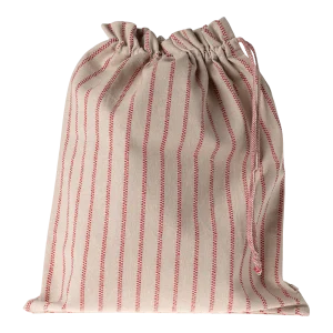 Bolsa de tela Maileg - rayas/cuadros rojo