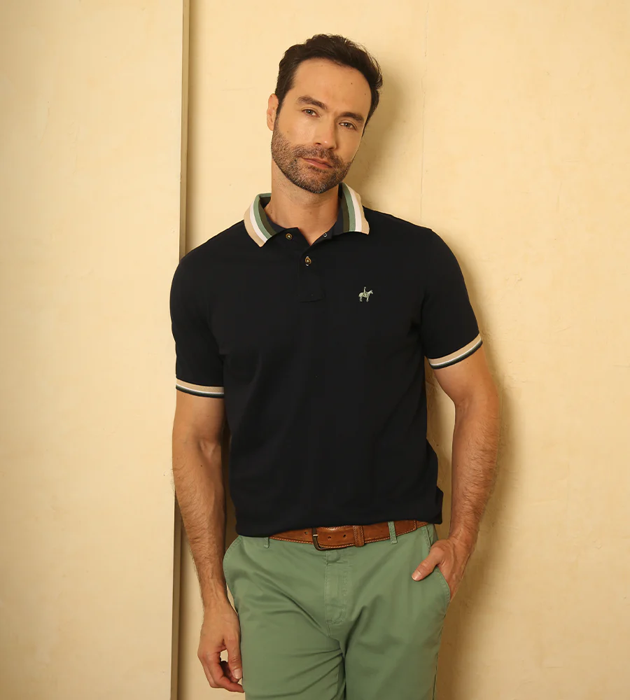 Polo Contraste Color Azul Navy Ref. 130060325