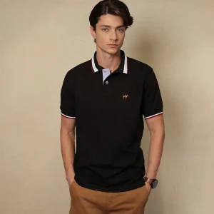 Polo Contraste Color Negro Ref. 130100925