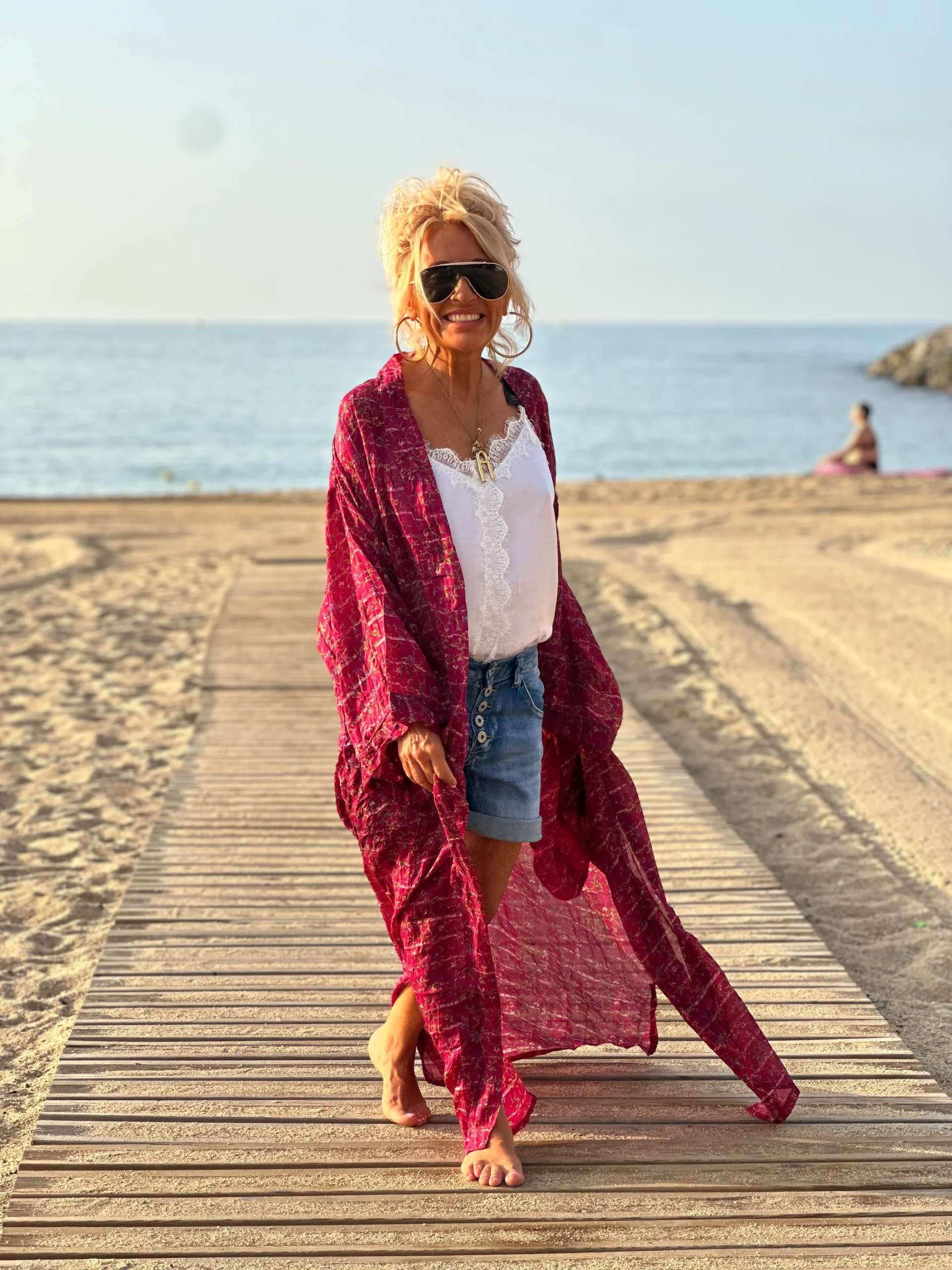 KIMONO OVERSIZE ESTAMPADO MANGA LARGA MULTICOLOR - Imagen 6