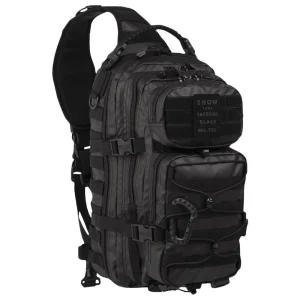 Mochila Mil-Tec estilo Bandolera Tactical negra One Strap 25L
