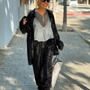 CAMISA LENTEJUELAS BARBARA NEGRO