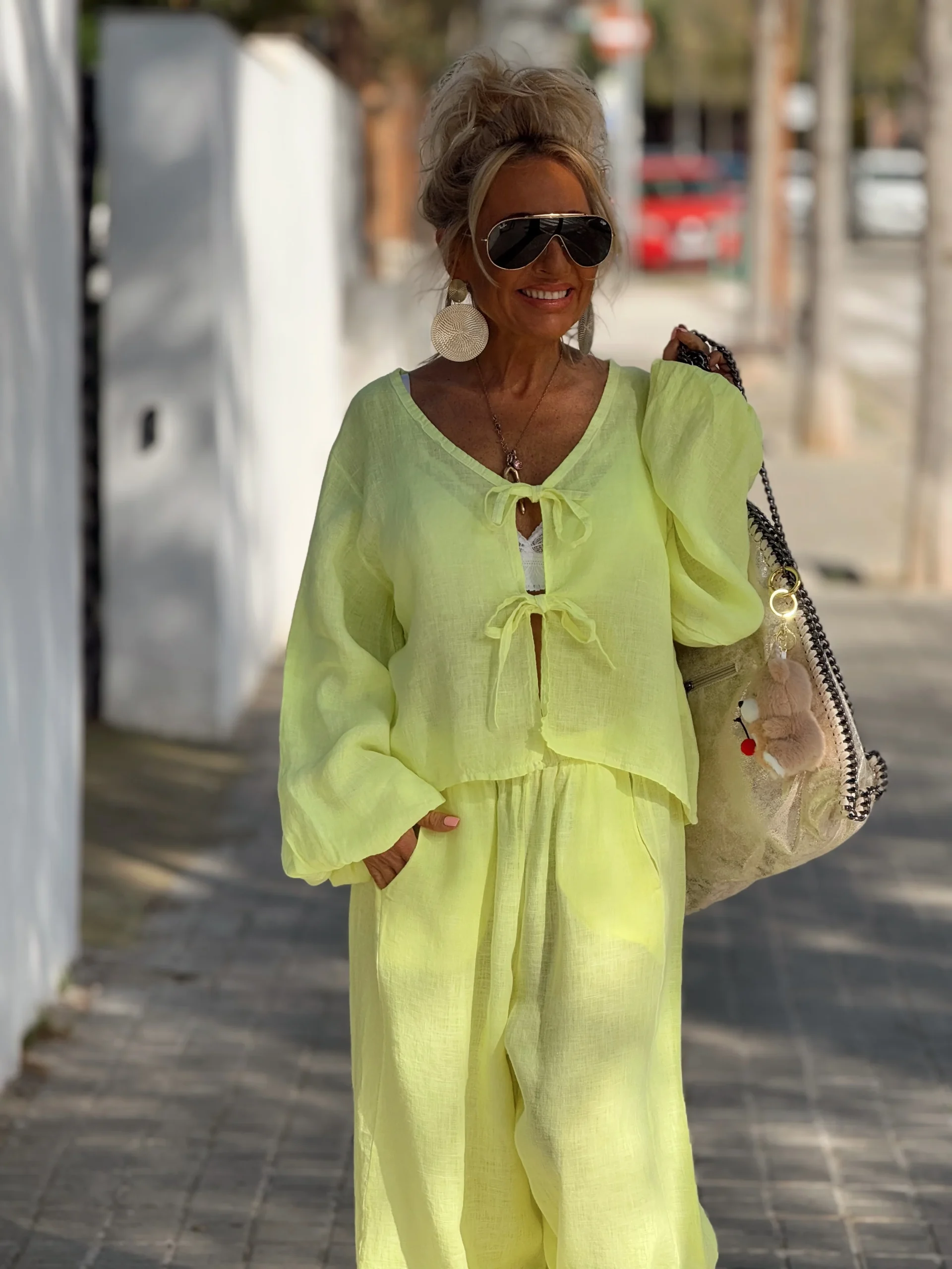 CHAQUETA NAEL CON LAZOS AMARILLO - Imagen 4