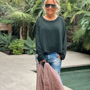 CAMISETA OVERSIZE SHILA ANTRACITA