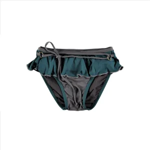 Culetín lycra y tul - verde ciprés y gris