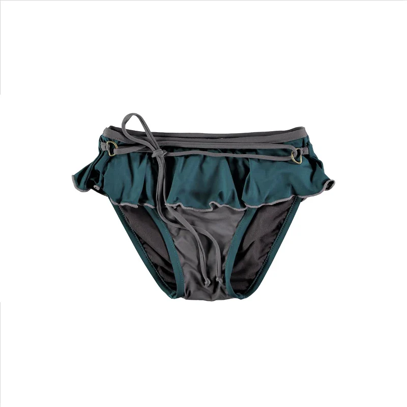 Culetín lycra y tul - verde ciprés y gris