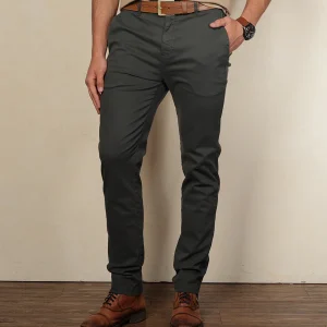 Pantalón Clásico Color Verde Grisoso Ref. 111050925