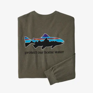 Camiseta Hombre Long-Sleeved Home Water Trout Responsibili-Tee®