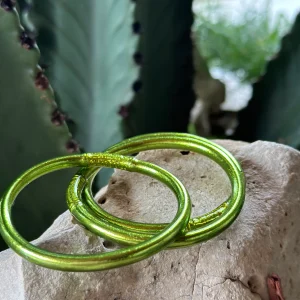 PULSERA DE SUERTE PAN DE ORO PISTACHO