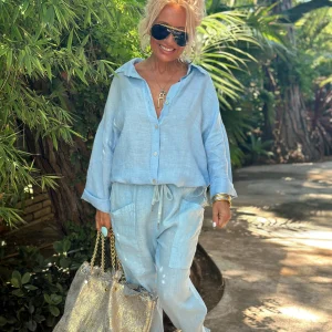 PANTALON LUIDJI CELESTE