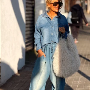 CAMISA CORTA DENIM TEJANO