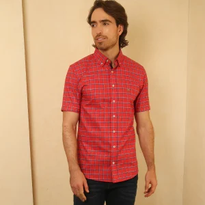 Camisa Cuadros M/C Rojo Ref. 103010425