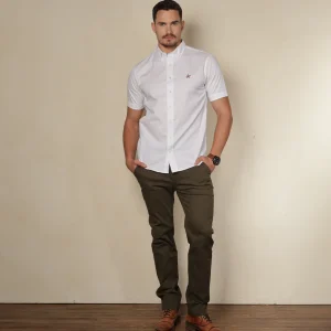 Camisa Fondo Entero Manga Corta Color Blanco Ref. 104011225