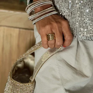 PULSERA AGATHA DORADA-BRONZE-PLATEADO