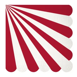 Mix&Match rayas rojo servilletas L