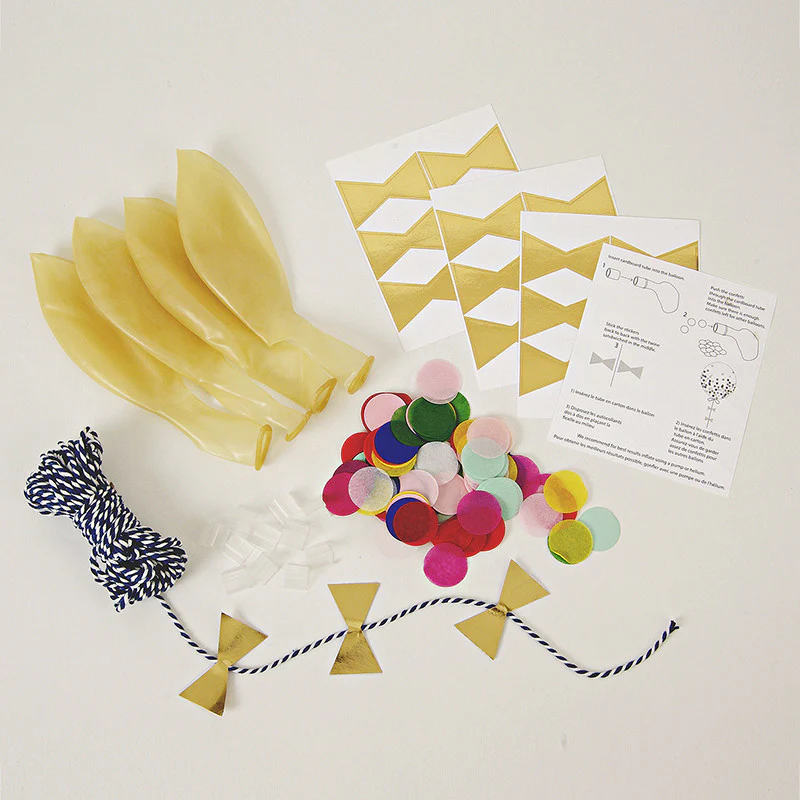 Kit para globos con confetti
