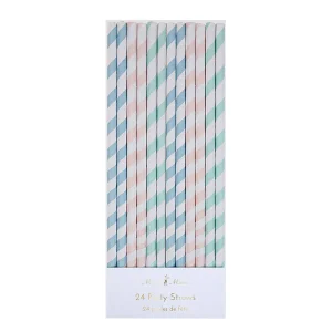 Pajitas de papel colores pastel