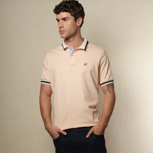 Polo Contraste Color Naranja Claro Ref. 130031125