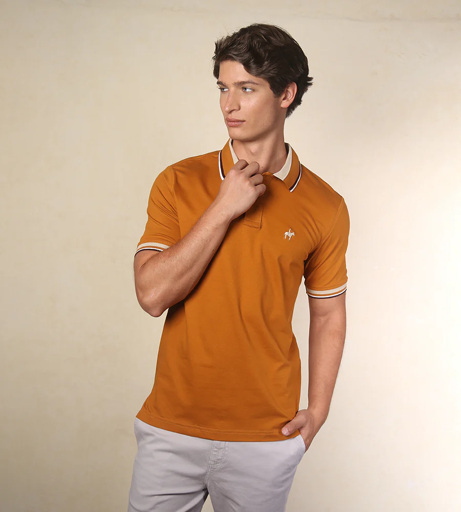 Polo Contraste Color Calabaza Ref. 130040925 - Imagen 3