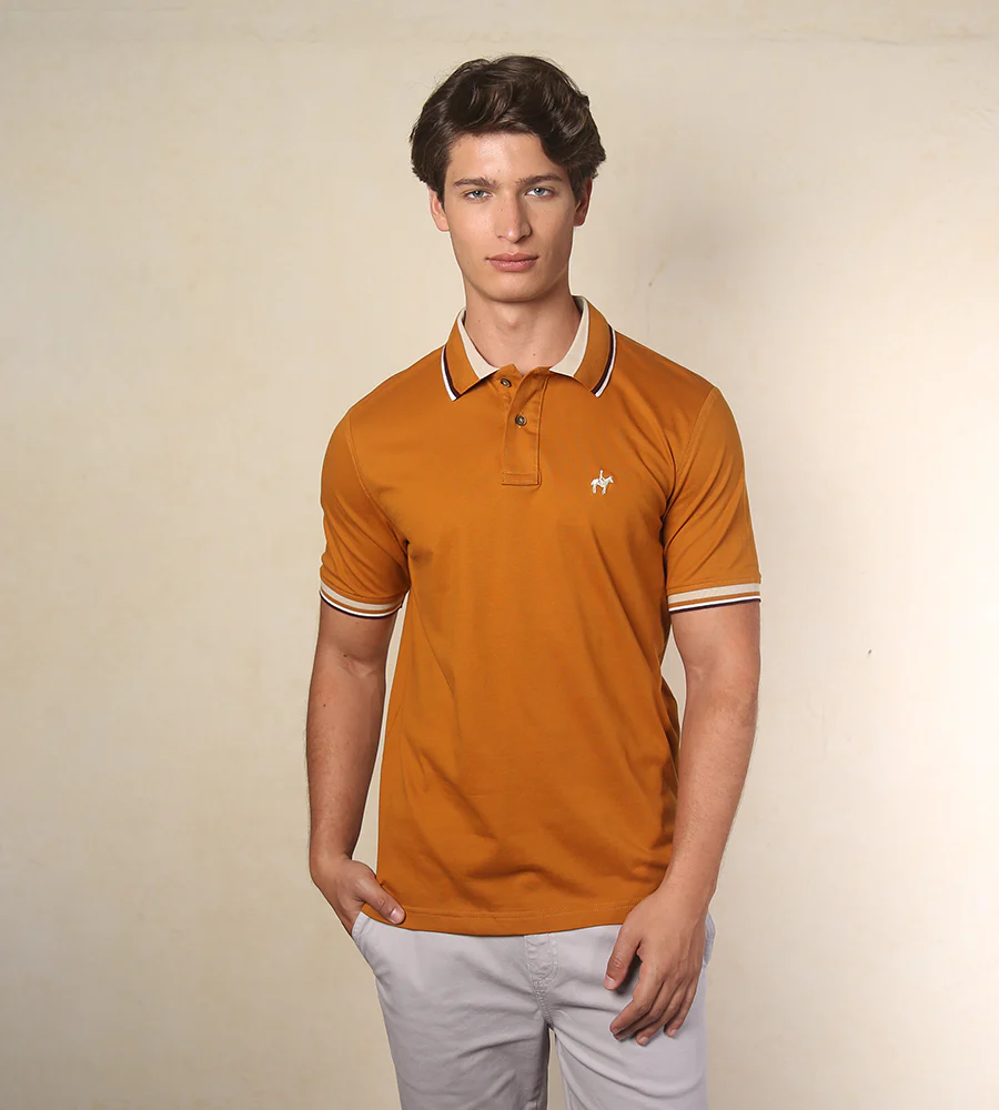 Polo Contraste Color Calabaza Ref. 130040925