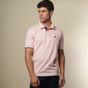 Polo Contraste Color Rosado Claro Ref. 130021125