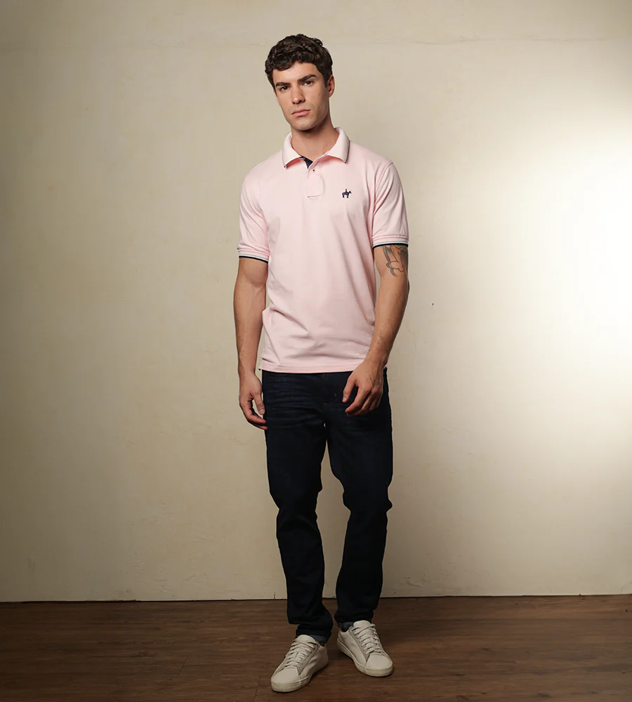 Polo Contraste Color Rosado Claro Ref. 130021125 - Imagen 5