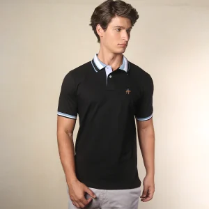 Polo Contraste Color Negro Ref. 130200725