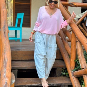 PANTALON BAGGY CON BOLSILLOS MANU GRIS