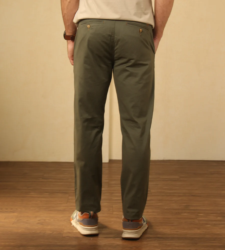 Pantalón Clásico Color Verde Militar Ref. 111020725 - Imagen 3
