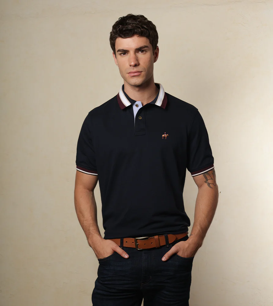 Polo Contraste Color Azul Navy Ref. 130011125 - Imagen 3