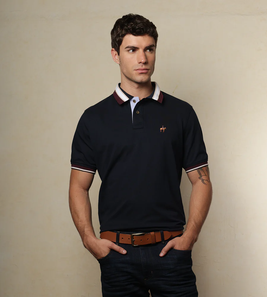 Polo Contraste Color Azul Navy Ref. 130011125