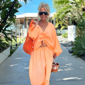 PANTALON OVERSIZE EDEN NARANJA