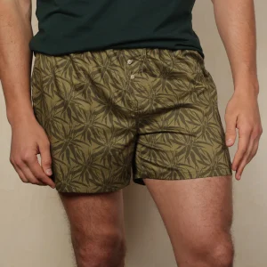 Bóxer Tejido Plano Color Verde Militar Ref. 122050925