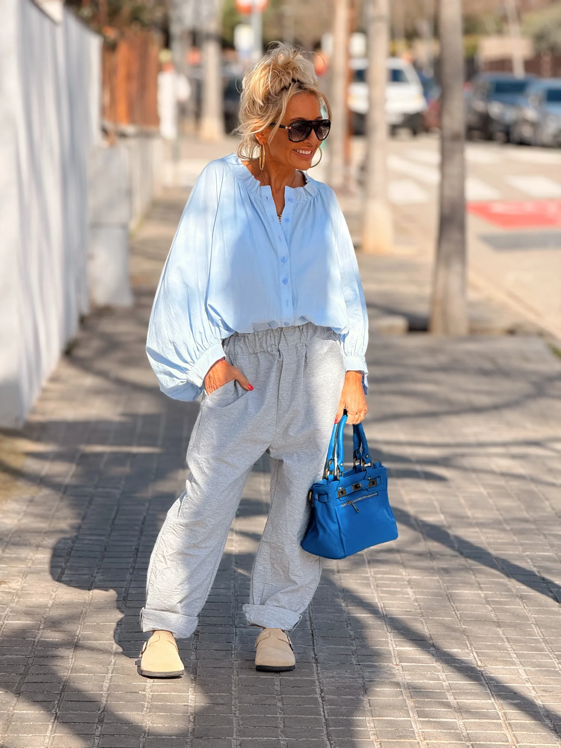 PANTALON BAGGY JULIEN GRIS - Imagen 4